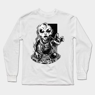 DJ Monster from outer space Long Sleeve T-Shirt